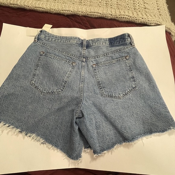 Abercrombie & Fitch Cutoff Blue Denim Shorts Womens 30 High Rise Curve Love - Picture 8 of 12